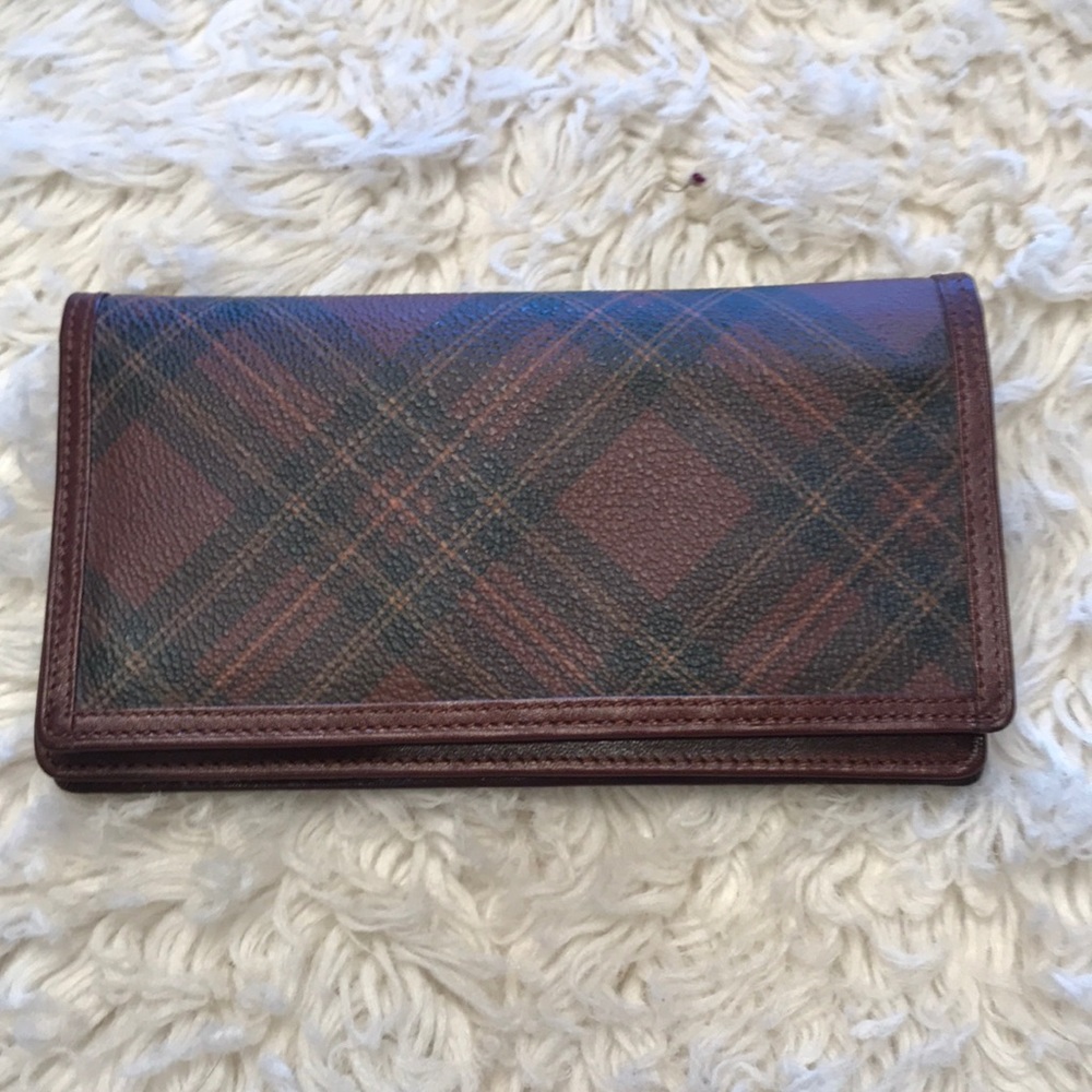 Polo Plaid print Wallet New never used!